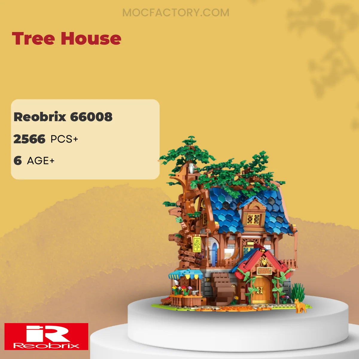 REOBRIX 66008 Tree House Model Bricks