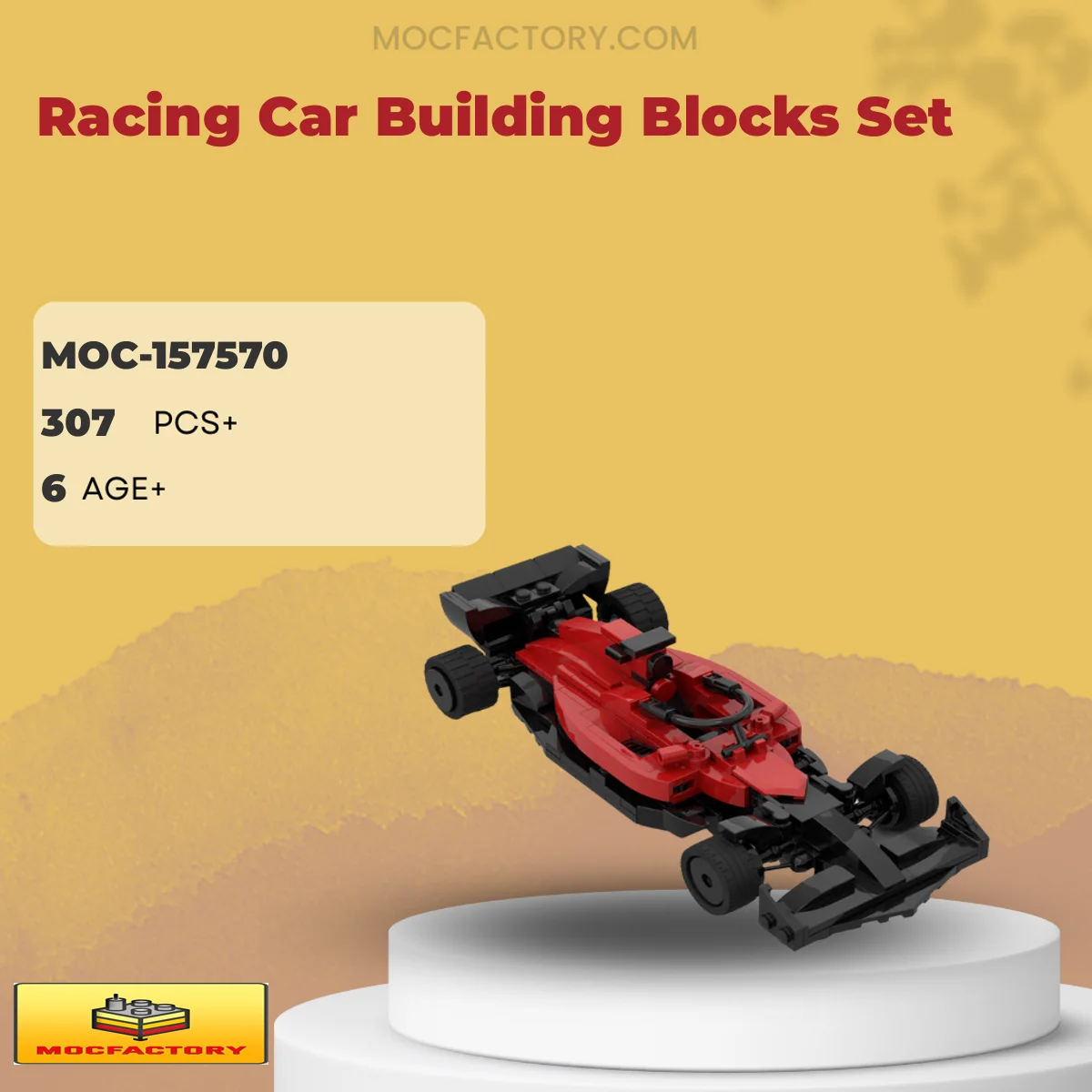 MOC Factory 157570 Racing Car Building Blocks Set Model Bricks