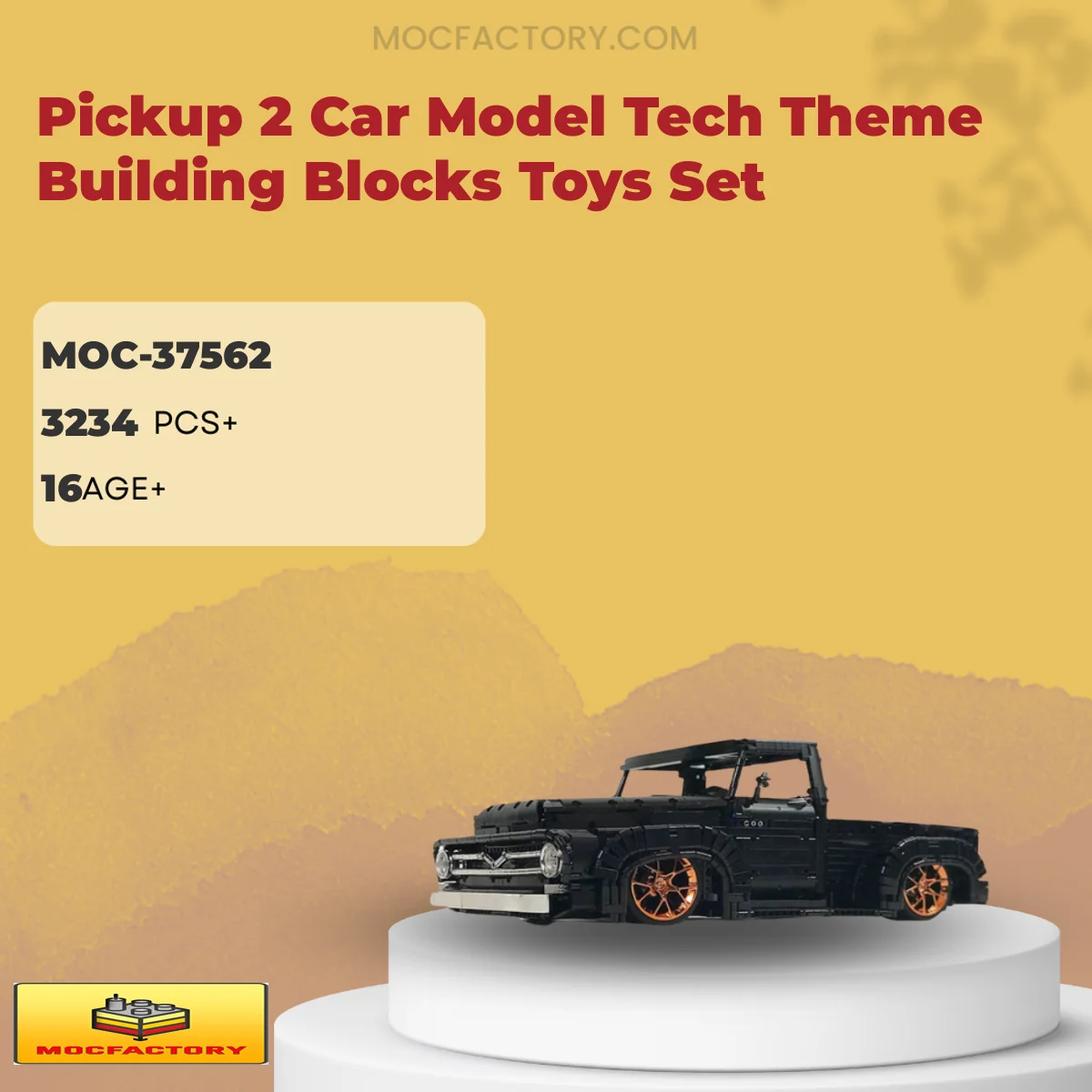 MOC Factory 37562 Pickup 2 Car Model Tech Theme Building Blocks Toys Set Model Bricks
