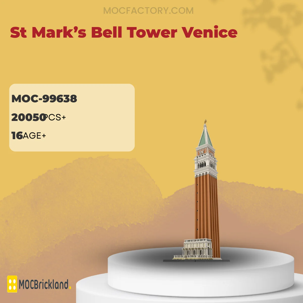 MOCBRICKLAND 99638 St Mark’s Bell Tower Venice Model Bricks