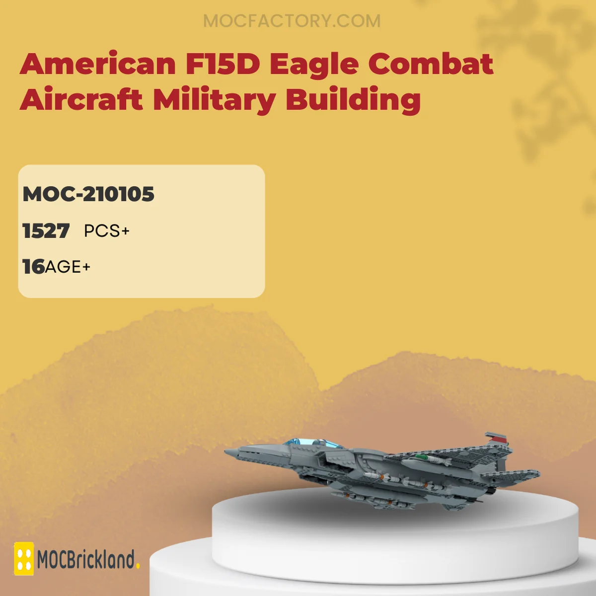 MOCBRICKLAND 210105 American F15D Eagle Combat Aircraft Military Building Model Bricks