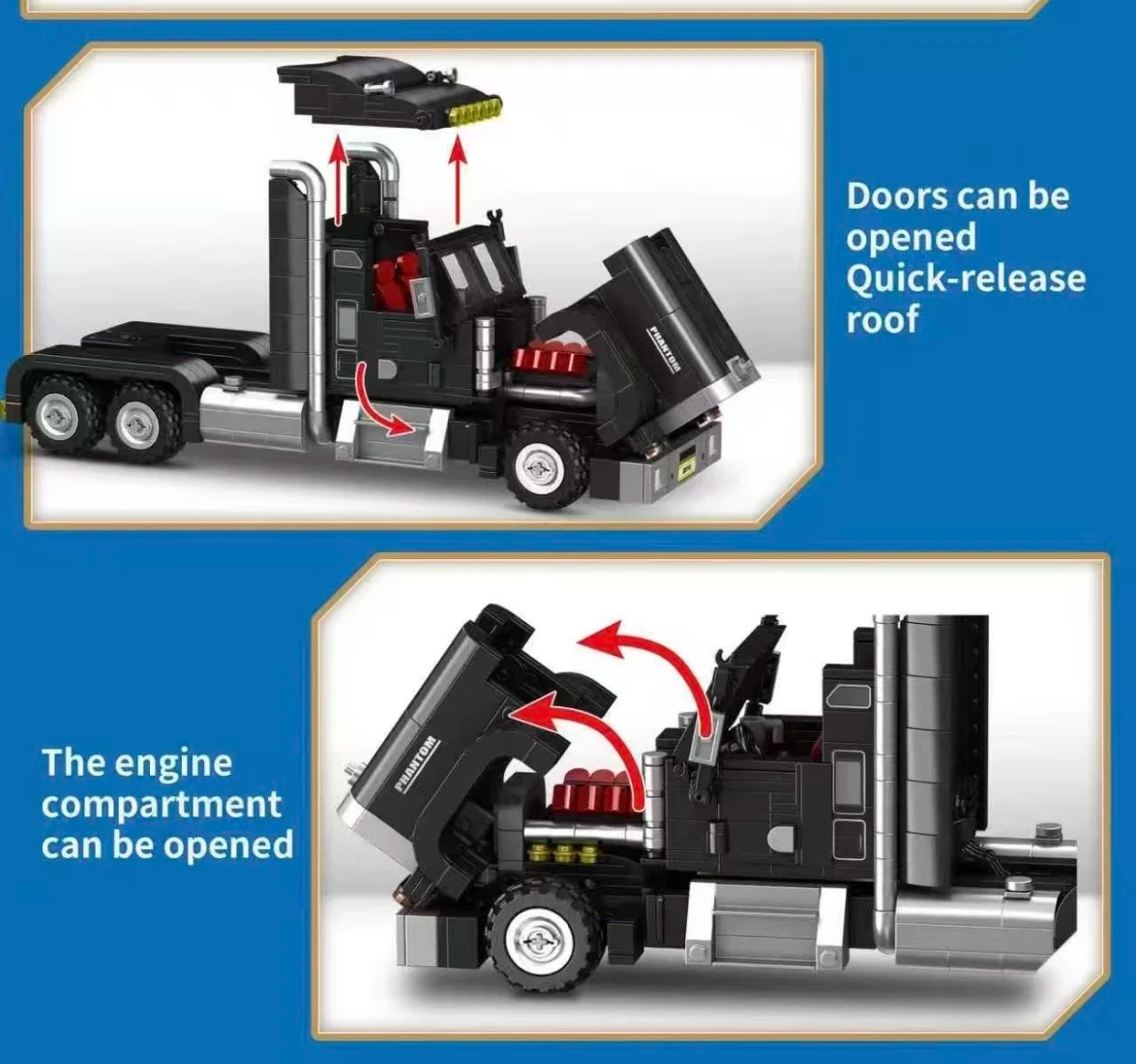 JD 114 Small Angle American truck Model Bricks 2 - MOC FACTORY JD 114 Small Angle American truck Model Bricks - Image 2