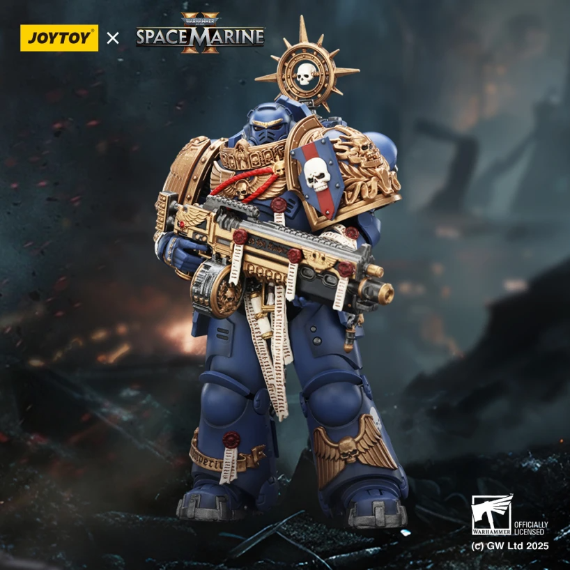 Joytoy JT02854 Warhammer 40k Space Marine 2 1: 18 Ultramarines Heavy Armor Model Bricks 4 - MOC FACTORY Joytoy JT02854 Warhammer 40k Space Marine 2 1: 18 Ultramarines Heavy Armor Model Bricks - Image 4
