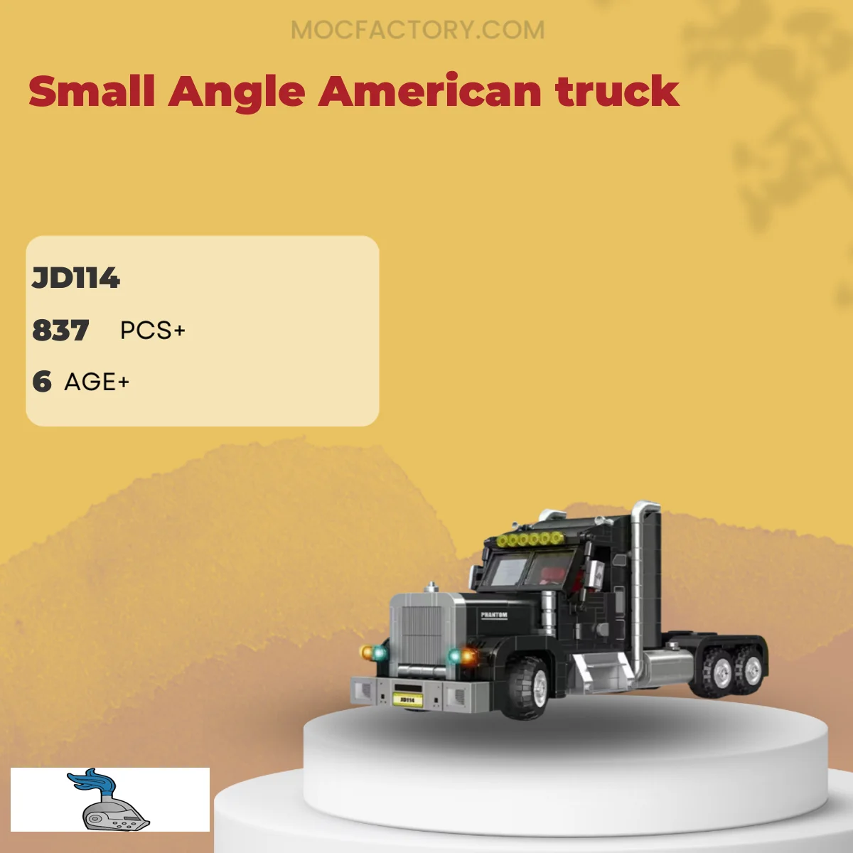 JD 114 Small Angle American truck Model Bricks 1 - MOC FACTORY JD 114 Small Angle American truck Model Bricks
