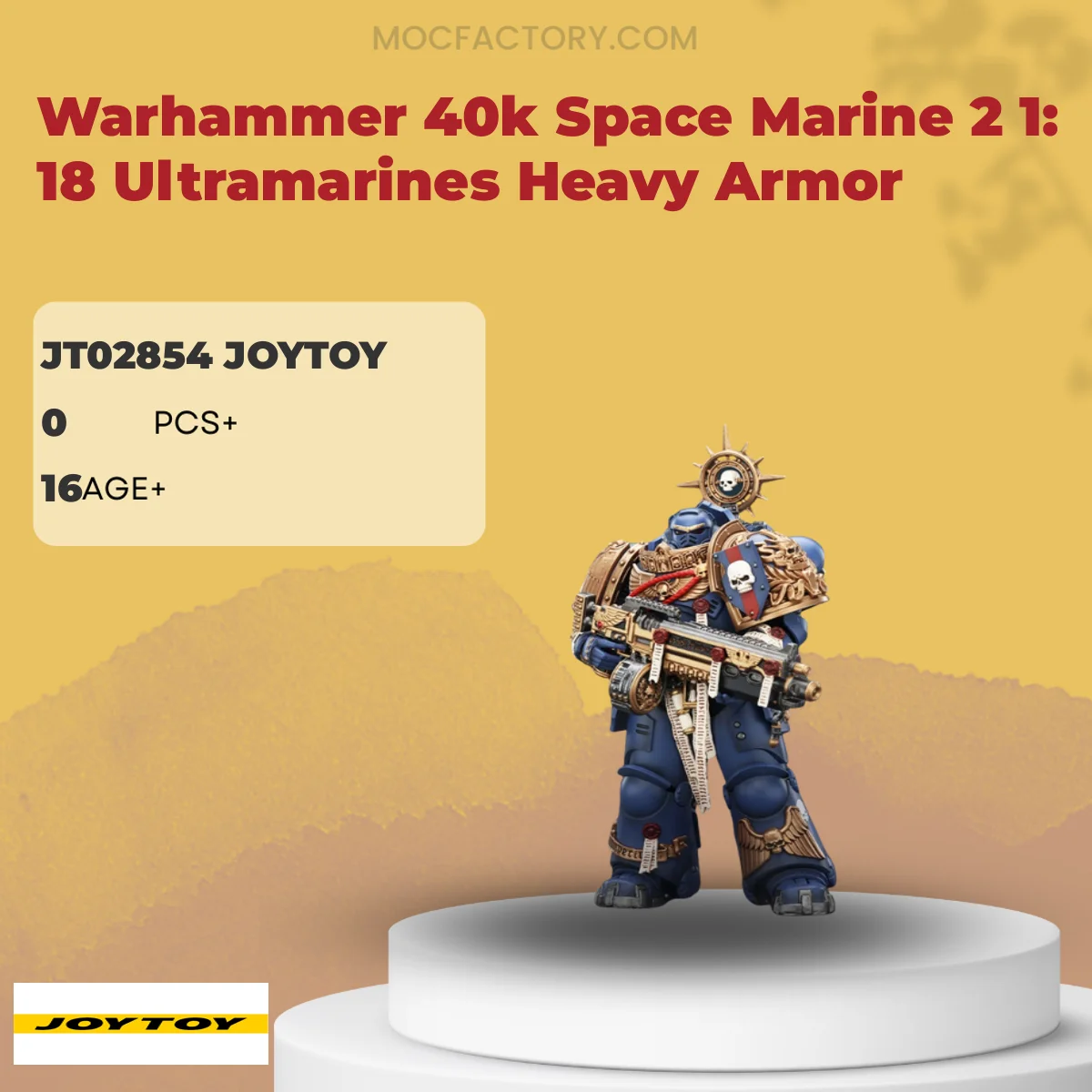 Joytoy JT02854 Warhammer 40k Space Marine 2 1: 18 Ultramarines Heavy Armor Model Bricks