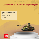 QUANGUAN 100300 PZ.KPFW VI Ausf.B Tiger II(SD.KFZ.182) Early Model Bricks